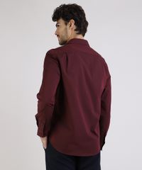 Camisa-Masculina-Comfort-com-Bolso-Manga-Longa-Vinho-8826559-Vinho_Escuro_2