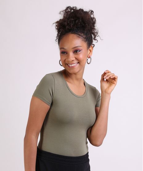 Blusa-Feminina-Basica-Manga-Curta-Decote-Redondo-Verde-Militar-1-9647678-Verde_Militar_1_1