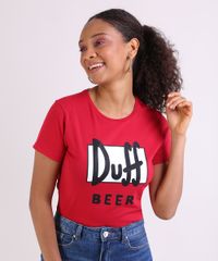 Blusa--Feminina-Duff-Beer-os-Simpsons-Manga-Curta-Decote-Redondo--Vermelho-9729916-Vermelho_1