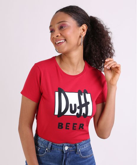 Blusa--Feminina-Duff-Beer-os-Simpsons-Manga-Curta-Decote-Redondo--Vermelho-9729916-Vermelho_1