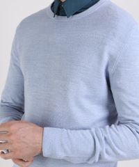 Sueter-Masculino-em-Trico-Gola-Careca--Azul-Claro-9786700-Azul_Claro_4