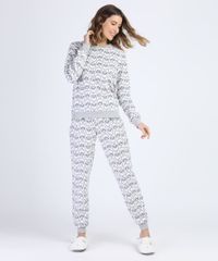 Pijama-Feminino-de-Fleece-Estampado-de-Ovelhas-Manga-Longa-Off-White-9836385-Off_White_1