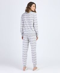 Pijama-Feminino-de-Fleece-Estampado-de-Ovelhas-Manga-Longa-Off-White-9836385-Off_White_2