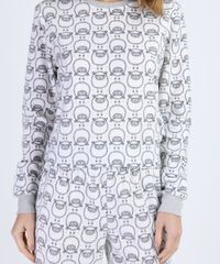 Pijama-Feminino-de-Fleece-Estampado-de-Ovelhas-Manga-Longa-Off-White-9836385-Off_White_3
