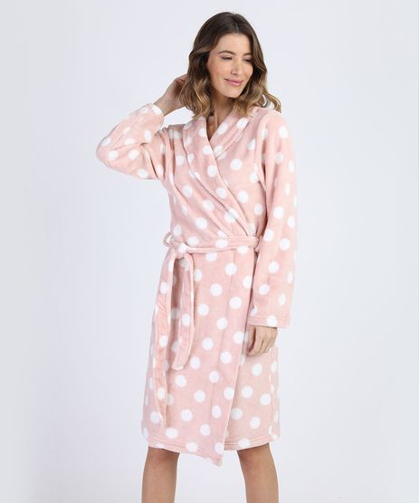 Roupao-de-Plush-Feminino-Estampado-de-Poa-Rosa-9836394-Rosa_1