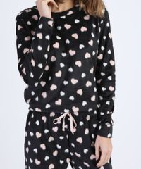 Pijama-de-Fleece-Feminino-Estampado-de-Coracoes-Manga-Longa-Preto-9900203-Preto_4 Pijama-de-Fleece-Feminino-Estampado-de-Coracoes-Manga-Longa-Preto-9900203-Preto_4