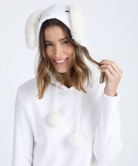 Pijama-de-Plush-e-Fleece-Feminino-Bichinho-com-Capuz-e-Pompom-Manga-Longa-Off-White-9900208-Off_White_3