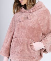 Poncho-de-Plush-Feminino-com-Capuz-em-Plush-Rosa-9900216-Rosa_4