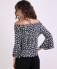 Blusa-Feminina-Ombro-a-Ombro-Estampada-Floral-Manga-7-8-Preto-9943517-Preto_2