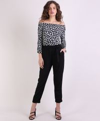 Blusa-Feminina-Ombro-a-Ombro-Estampada-Floral-Manga-7-8-Preto-9943517-Preto_3