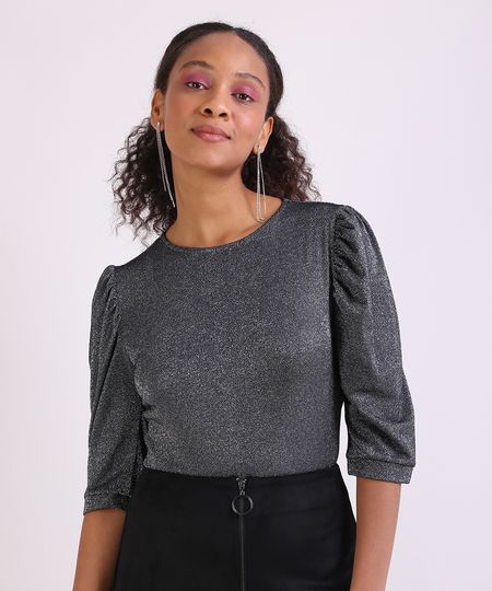 Blusa-Feminina-com-Brilho-Metalizado-Manga-Bufante-Decote-Redondo-Prata-9947429-Prata_1
