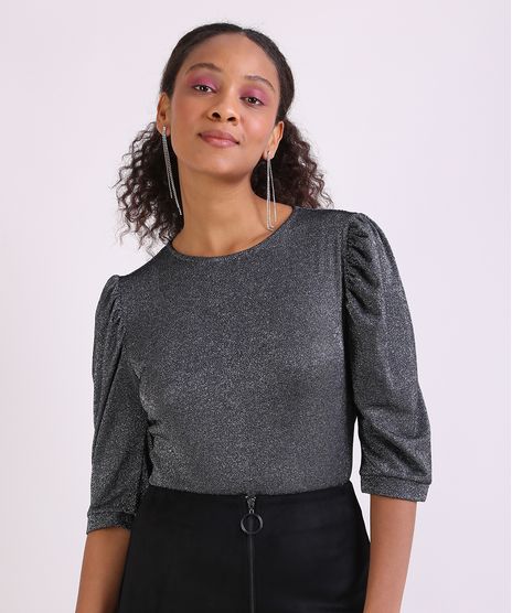 Blusa-Feminina-com-Brilho-Metalizado-Manga-Bufante-Decote-Redondo-Prata-9947429-Prata_1