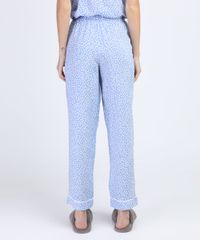 Calca-de-Pijama-Feminina-Reta-Estampada-de-Poa-com-Cordao-Azul-Claro-9952283-Azul_Claro_2