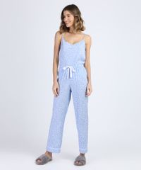 Calca-de-Pijama-Feminina-Reta-Estampada-de-Poa-com-Cordao-Azul-Claro-9952283-Azul_Claro_3