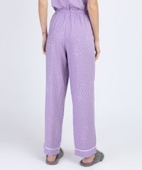 Calca-de-Pijama-Feminina-Reta-Estampada-de-Poa-com-Cordao-Lilas-9952283-Lilas_2
