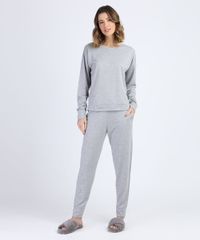 Pijama-de-Moletom-Feminino-Manga-Longa-Cinza-Mescla-9952346-Cinza_Mescla_1