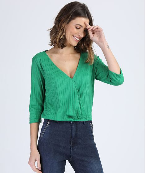 blusas femininas verde