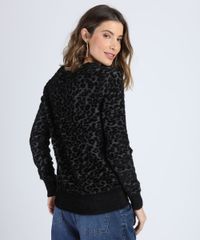 Sueter-de-Trico-Feminino-Felpudo-Estampado-Animal-Print-Onca-Decote-Redondo-Cinza-Mescla-Escuro-9793298-Cinza_Mescla_Escuro_2