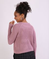 Sueter-Feminino-em-Trico-Decote-Redondo-Rosa-Escuro-9798092-Rosa_Escuro_2