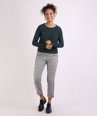 Sueter-Feminino-em-Trico-Decote-Redondo-Verde-Escuro-9798092-Verde_Escuro_3