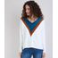Sueter-de-Trico-Chenille-Feminino-Geometrico-Decote-V-Off-White-9806266-Off_White_1