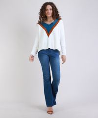Sueter-de-Trico-Chenille-Feminino-Geometrico-Decote-V-Off-White-9806266-Off_White_3