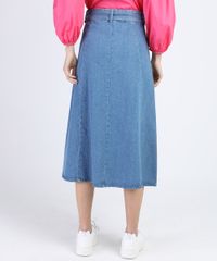 Saia-Jeans-Feminina-Midi-Evase-com-Cinto-Azul-Medio-9831925-Azul_Medio_2