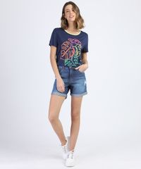 Blusa-Feminina-Folhas-Manga-Curta-Decote-Redondo-Azul-Marinho-9942865-Azul_Marinho_3