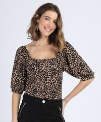 Blusa-Feminina-Estampada-Animal-Print-Onca-Manga-Bufante-Decote-Reto-Bege-9952219-Bege_1