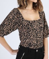 Blusa-Feminina-Estampada-Animal-Print-Onca-Manga-Bufante-Decote-Reto-Bege-9952219-Bege_4