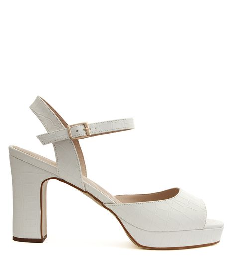 sandalia alta branca