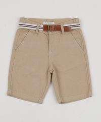 Bermuda-de-Sarja-Infantil-com-Bolsos-e-Cinto-Kaki-9944388-Kaki_1