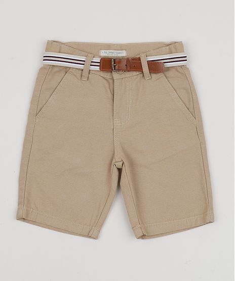 Bermuda-de-Sarja-Infantil-com-Bolsos-e-Cinto-Kaki-9944388-Kaki_1