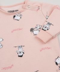 Blusao-de-Moletom-Infantil-Snoopy-Estampado-com-Botoes-Laterais-Rosa-Claro-9954372-Rosa_Claro_4