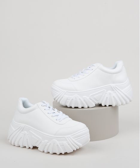tenis chunky branco c&a
