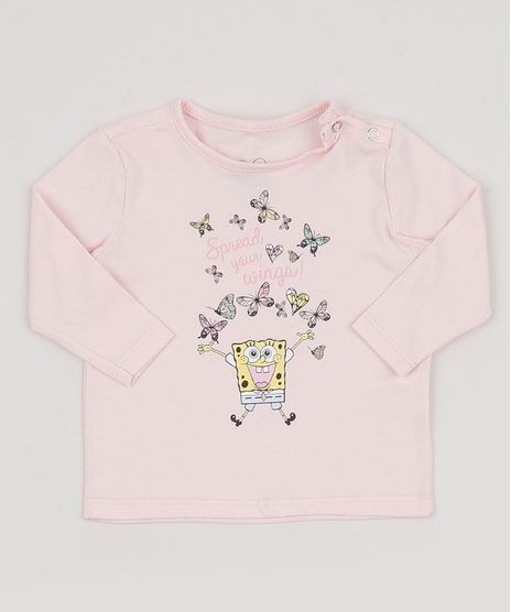Blusa-Infantil-Bob-Esponja-Manga-Curta-Rosa-Claro-9955502-Rosa_Claro_1