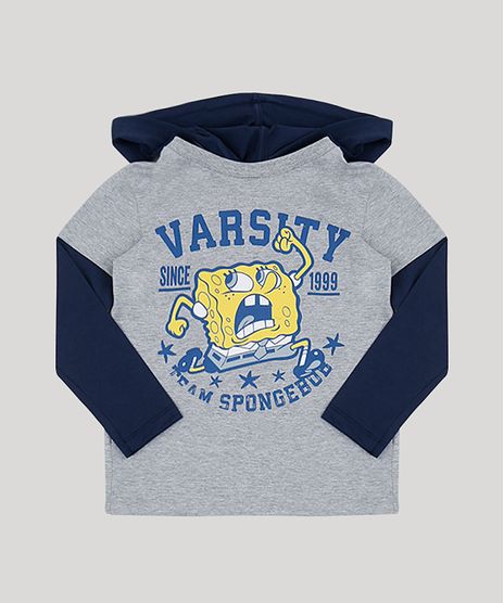 Camiseta-Infantil-Bob-Esponja-com-Capuz-Manga-Longa-Cinza-Mescla-9955541-Cinza_Mescla_1