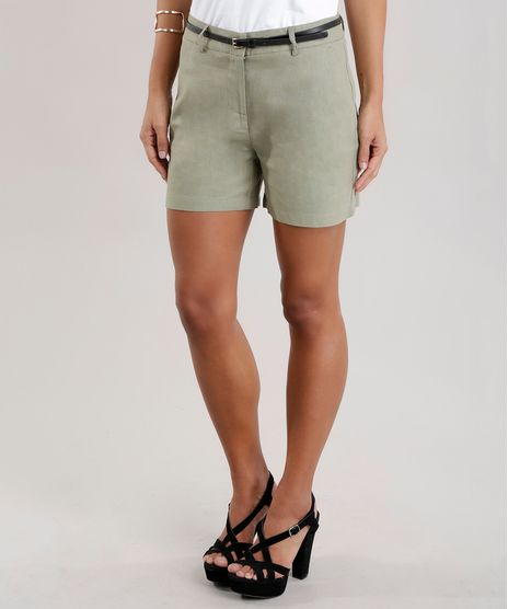 Short-em-Linho-com-Cinto-Verde-Militar-8493923-Verde_Militar_1