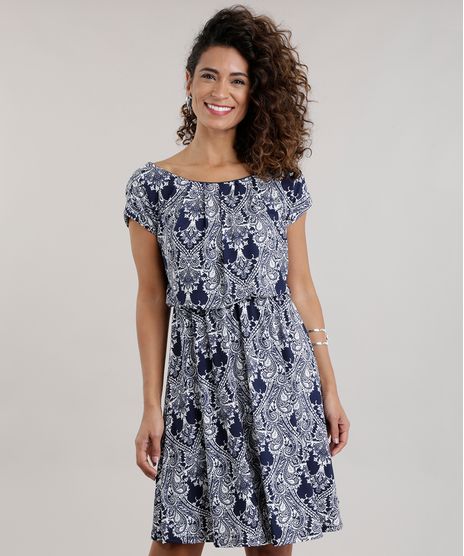 Vestido-Estampado-de-Arabescos-Azul-Marinho-8713377-Azul_Marinho_1