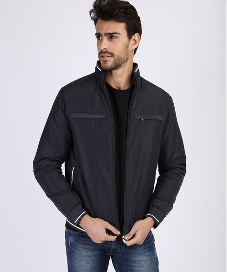 Jaqueta-de-Nylon-Masculina-Bomber-Acolchoada-com-Bolsos-Gola-Alta-Chumbo-9807948-Chumbo_1_1