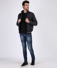 Jaqueta-de-Nylon-Masculina-Bomber-Acolchoada-com-Bolsos-Gola-Alta-Chumbo-9807948-Chumbo_1_3