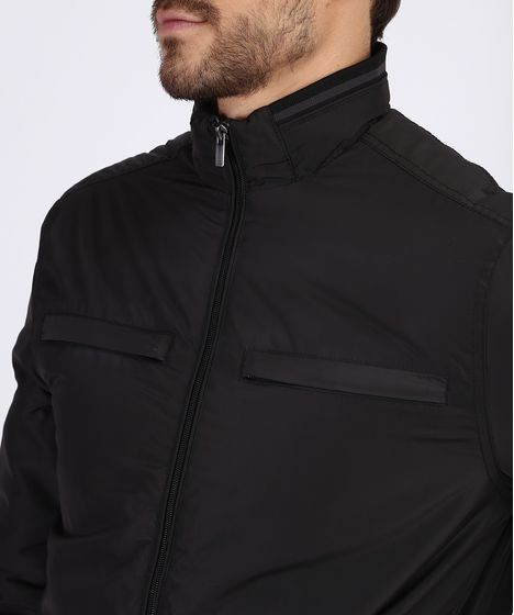 casaco de nylon acolchoado masculino