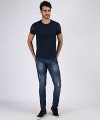 Camiseta-Masculina-Slim-Manga-Curta-com-Recortes-Gola-Careca-Azul-Escuro-9953185-Azul_Escuro_3