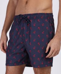 Bermuda-Masculina-Reta-Estampada-de-Ancoras-com-Bolsos-e-Cordao-Para-Amarrar-Azul-Marinho-9956284-Azul_Marinho_3