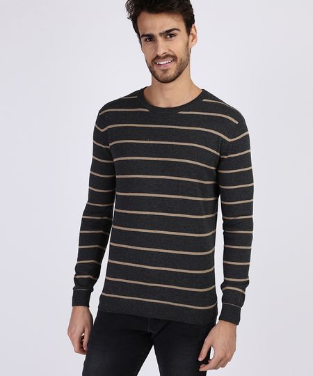 Sueter-Masculino-em-Trico-Listrado-Gola-Careca-Cinza-Mescla-Escuro-9780958-Cinza_Mescla_Escuro_1 Sueter-Masculino-em-Trico-Listrado-Gola-Careca-Cinza-Mescla-Escuro-9780958-Cinza_Mescla_Escuro_1