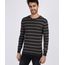 Sueter-Masculino-em-Trico-Listrado-Gola-Careca-Cinza-Mescla-Escuro-9780958-Cinza_Mescla_Escuro_1