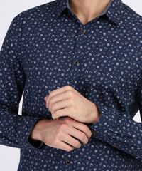 Camisa-Masculina-Mini-Print-Floral-Manga-longa-Azul-Marinho-9809546-Azul_Marinho_4