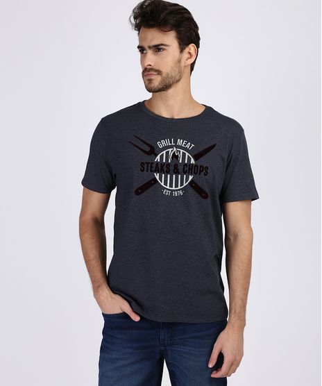 Camiseta-Masculina--Steaks---Chops--Manga-Curta-Gola-Careca-Azul-Mesclado-9942921-Azul_Mesclado_1
