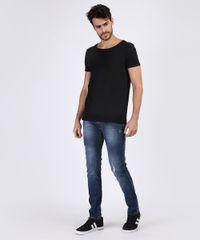 Camiseta-Masculina-Longa-Manga-Curta-Gola-Careca-Preta-9952027-Preto_3