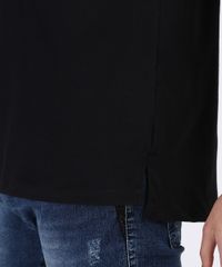 Camiseta-Masculina-Longa-Manga-Curta-Gola-Careca-Preta-9952027-Preto_5